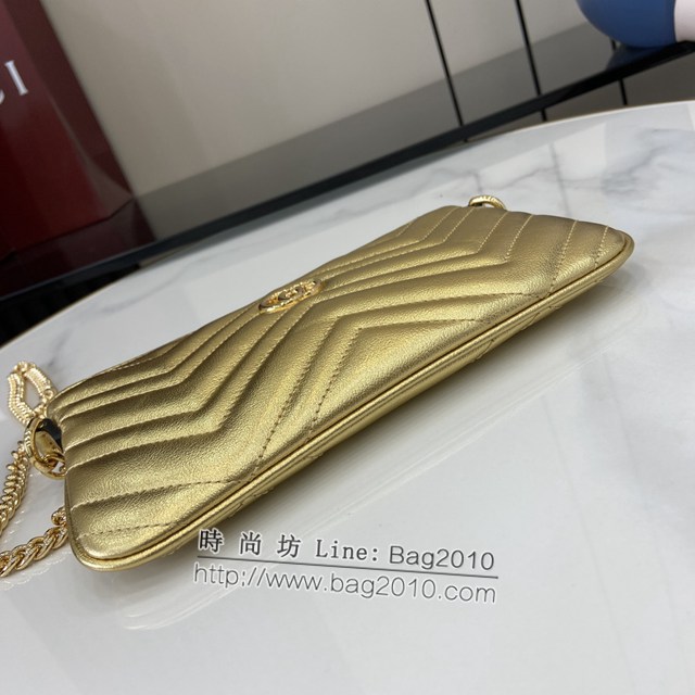 Gucci專櫃古馳最新款Marmont系列超迷你手袋鏈條女包 jh2171型號：824950